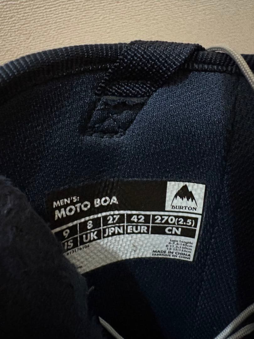 数回使用 27cm メンズ BURTON MOTO BOA スノーボードブーツ