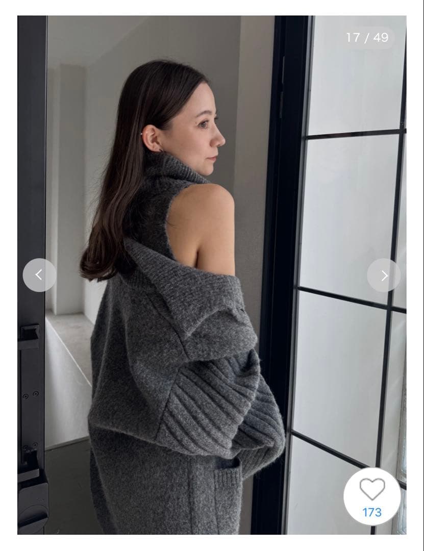 SNIDEL ニットワンピース　カーディガン　セットアップ