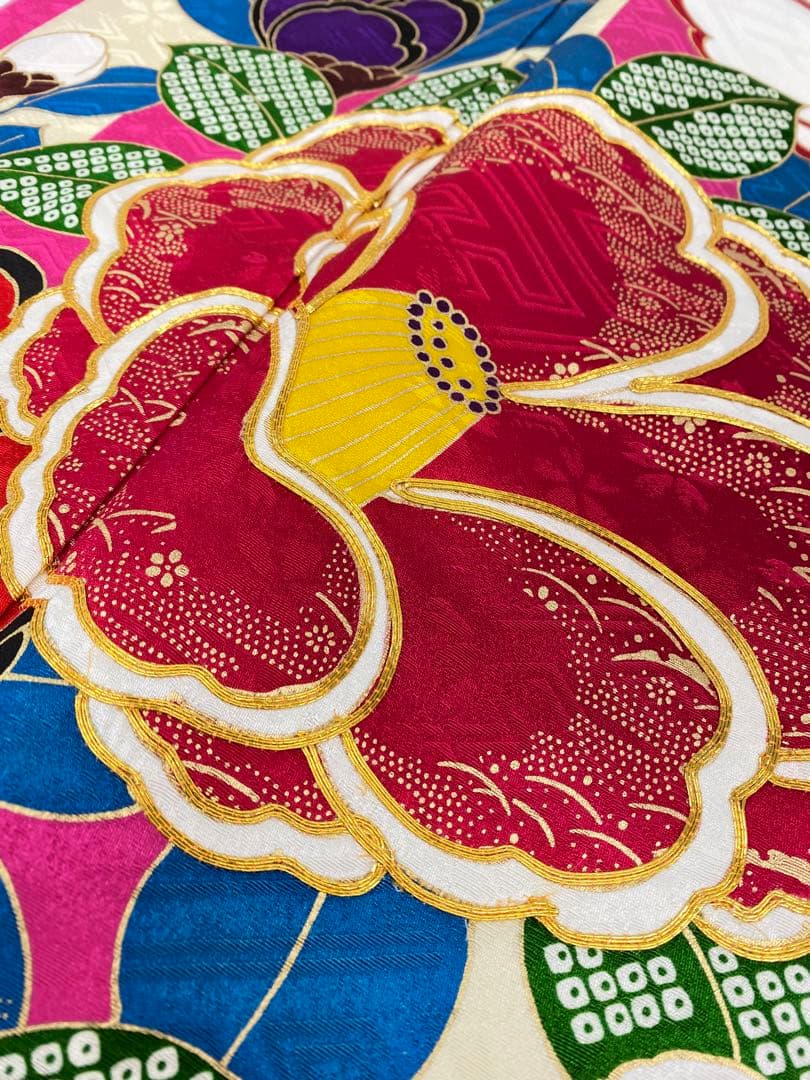 コラボ振袖 AMIAYA×紅一点 金駒 金彩 身丈175cm 身幅ゆったりめ