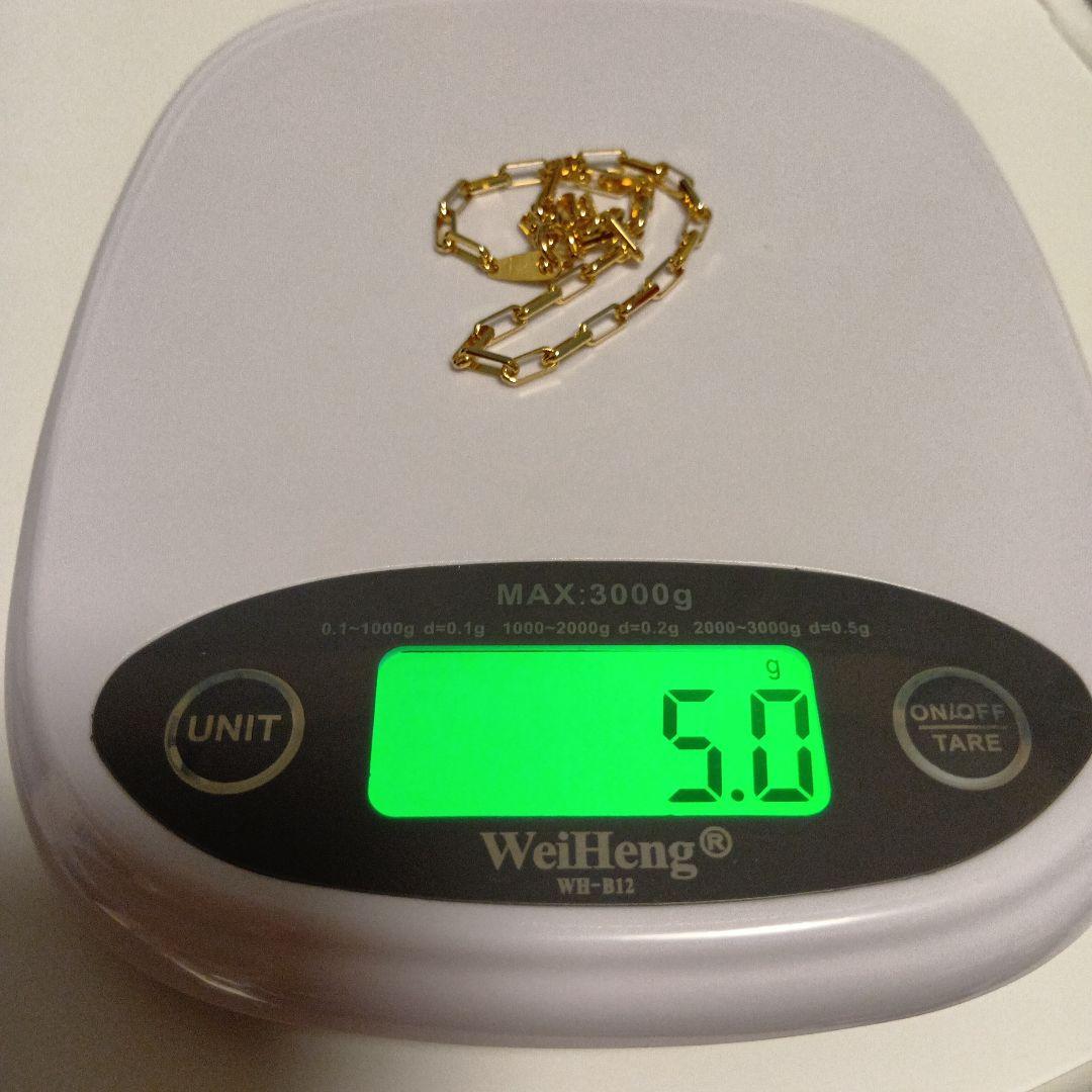 K18 YG クリップチェーン アンクレット