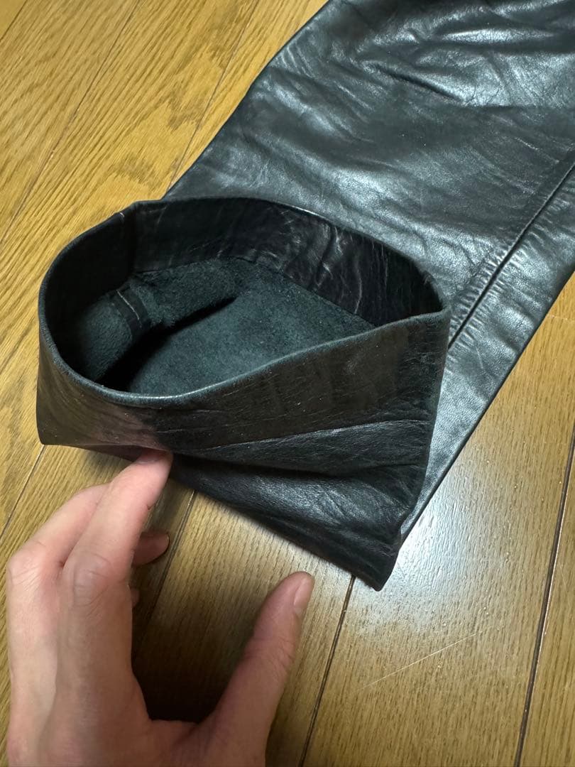 OLD GAP ブーツカット レザーパンツ 黒