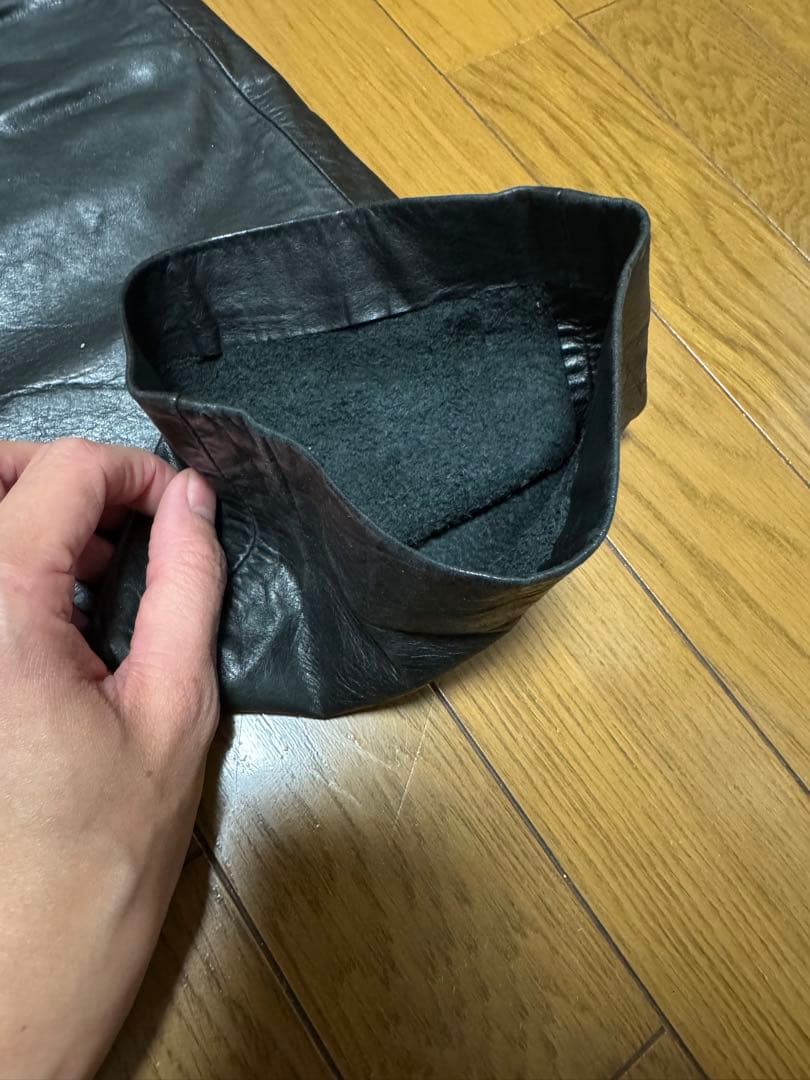 OLD GAP ブーツカット レザーパンツ 黒