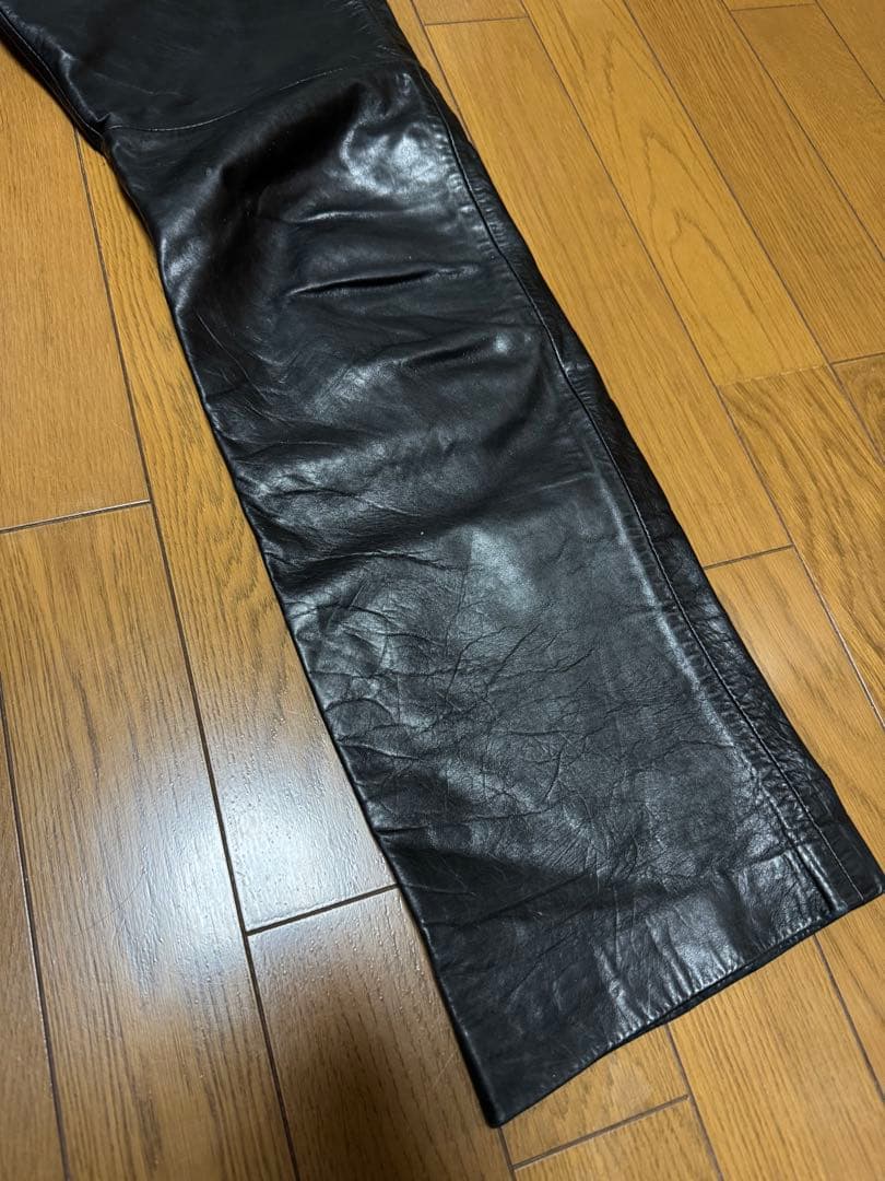 OLD GAP ブーツカット レザーパンツ 黒
