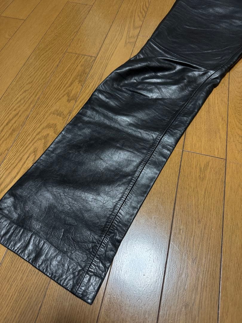 OLD GAP ブーツカット レザーパンツ 黒