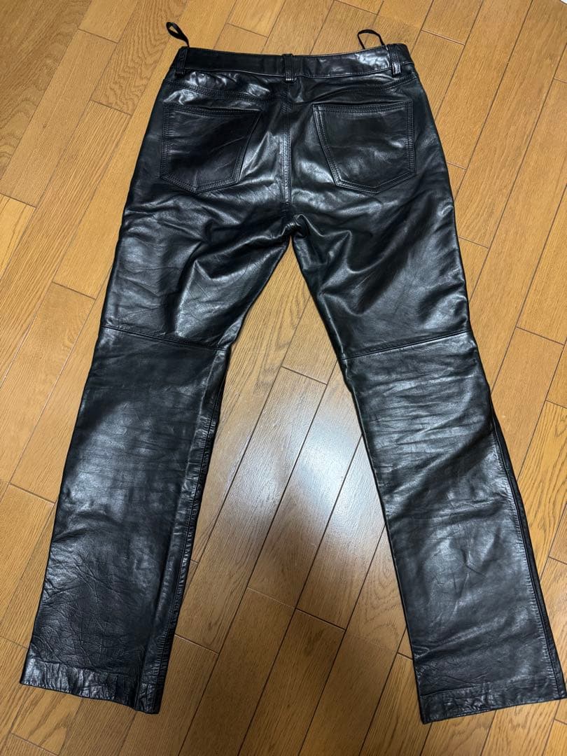 OLD GAP ブーツカット レザーパンツ 黒