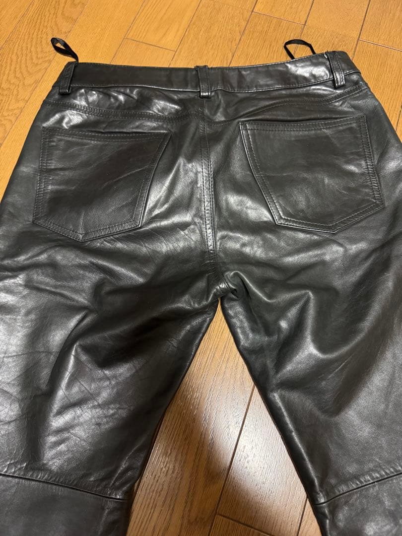 OLD GAP ブーツカット レザーパンツ 黒