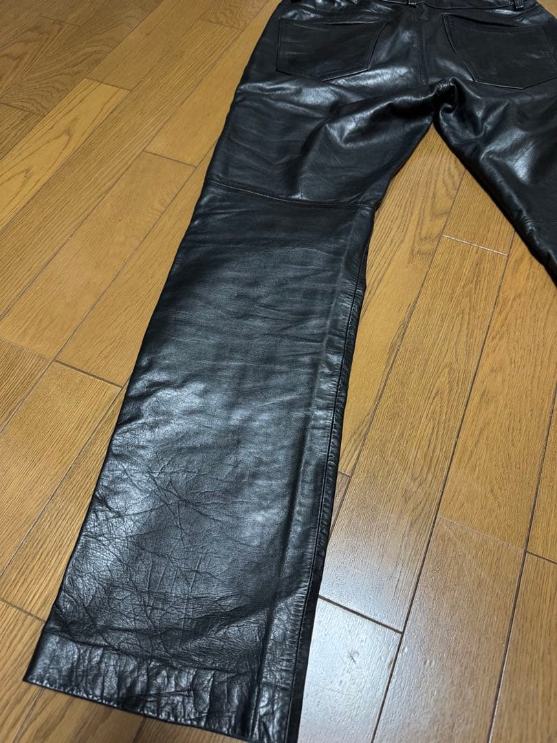 OLD GAP ブーツカット レザーパンツ 黒