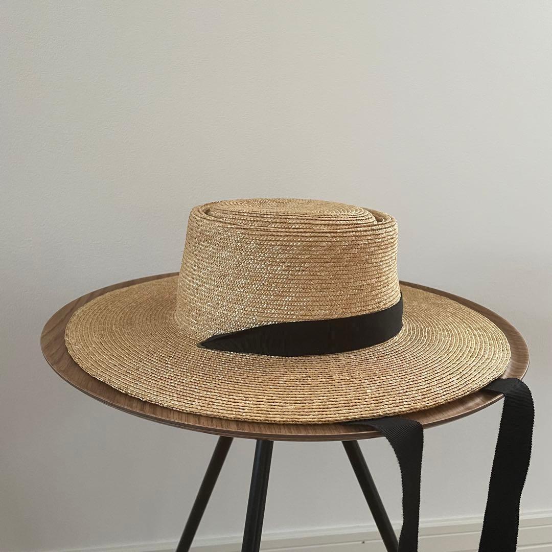 試着のみ新品未使用　wicagrocery ストローハット