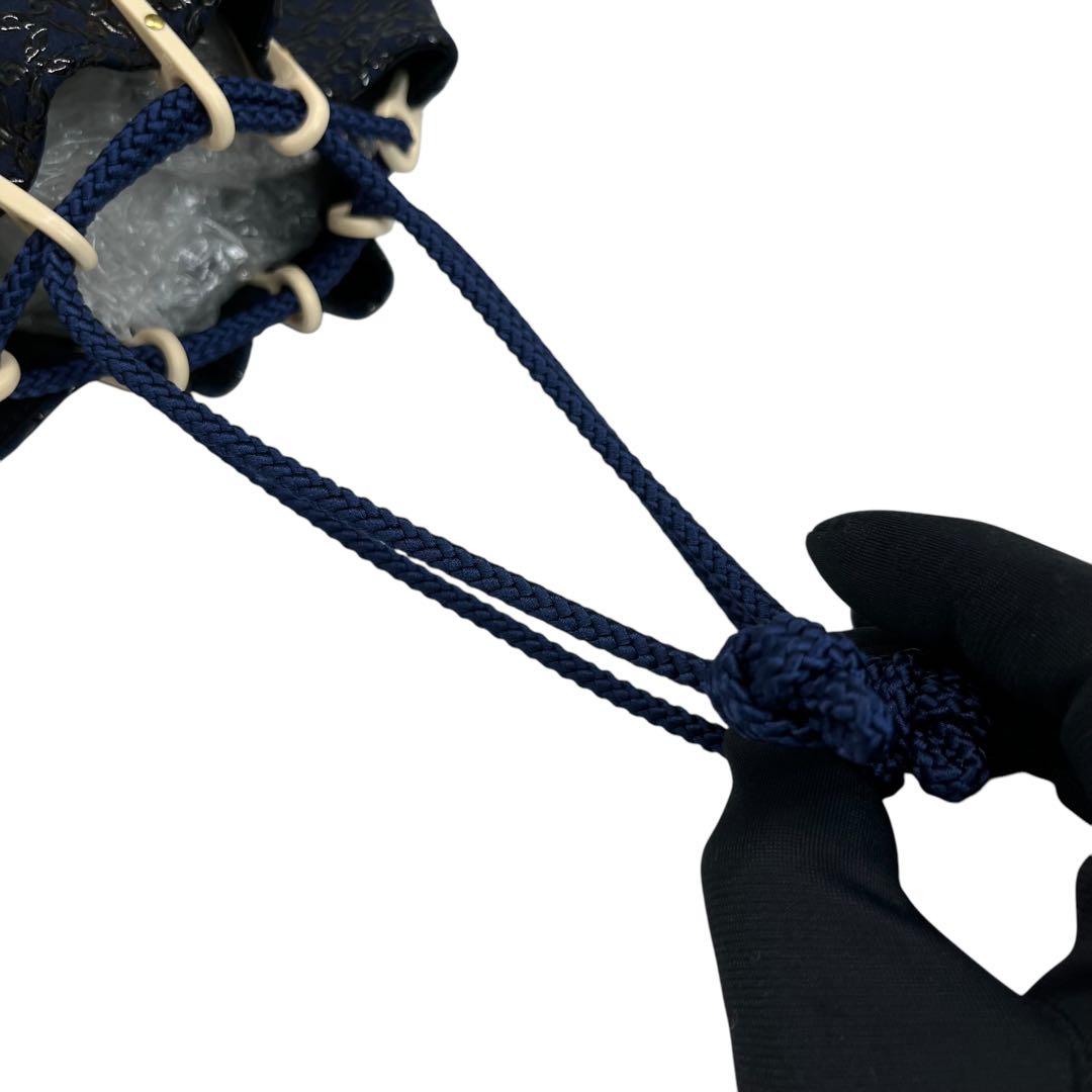 RR　箱付き未使用品級　印傳屋　鹿革　和装　合切袋　巾着袋