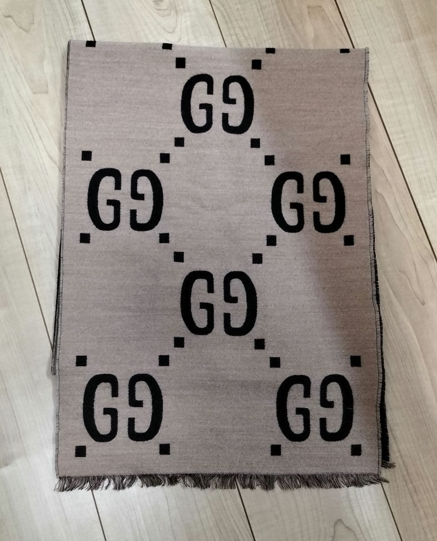 グッチ GUCCI GGジャカード ウールシルク スカーフ マフラー
