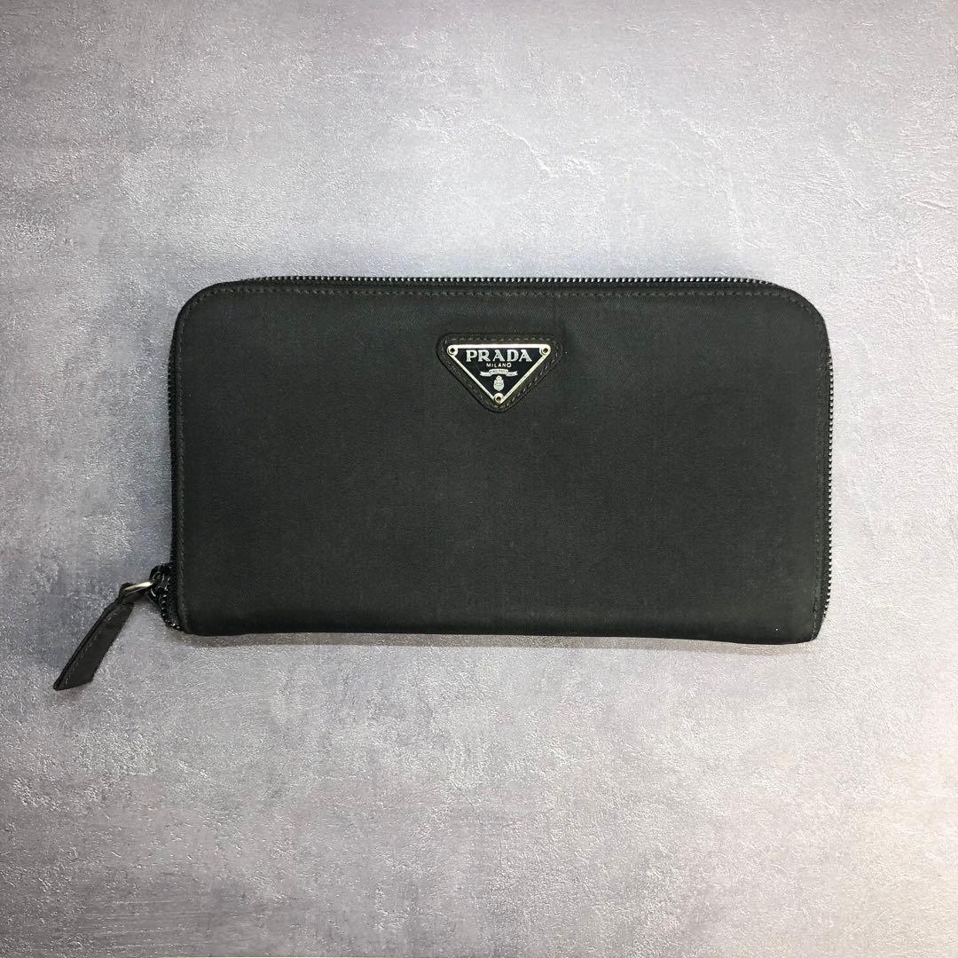 小物 PRADA Nylon Triangle Logo Long Wallet