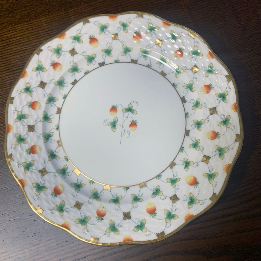 ヘレンドマスターペインターサイン入り②ストロベリーコンポジション19cmプレート