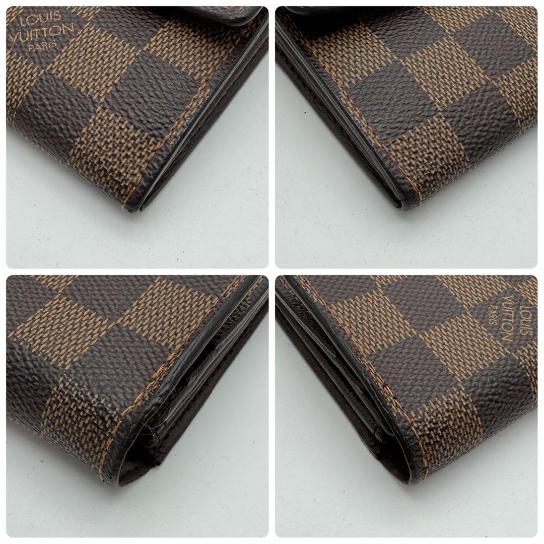 【極美品】ルイヴィトン　ダミエ　エベヌ　サラ　カード10枚　長財布　折り財布