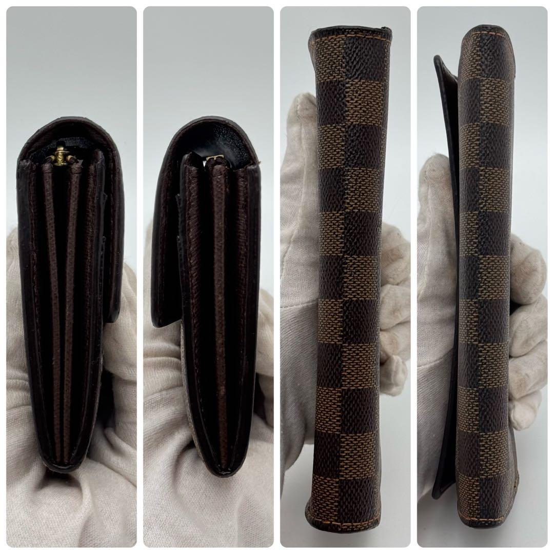 【極美品】ルイヴィトン　ダミエ　エベヌ　サラ　カード10枚　長財布　折り財布