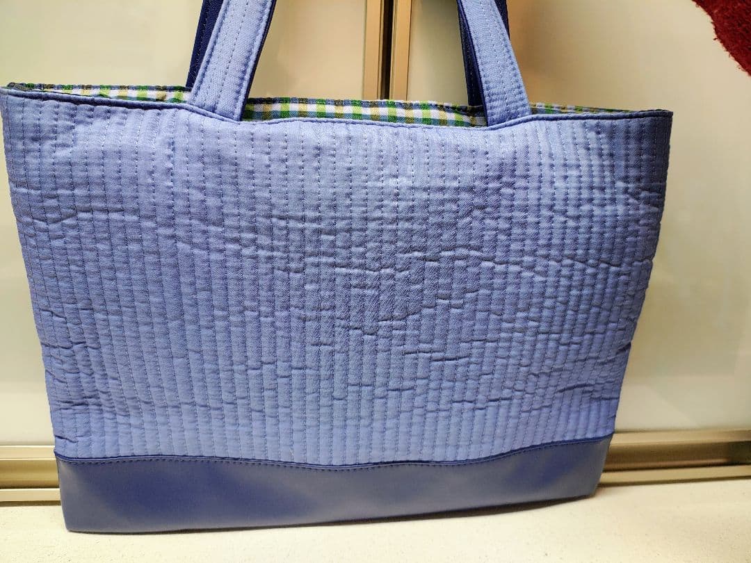 キ*リ様 ファミリア familiar 刺繍デザイン トートバッグ 青色 手提げ