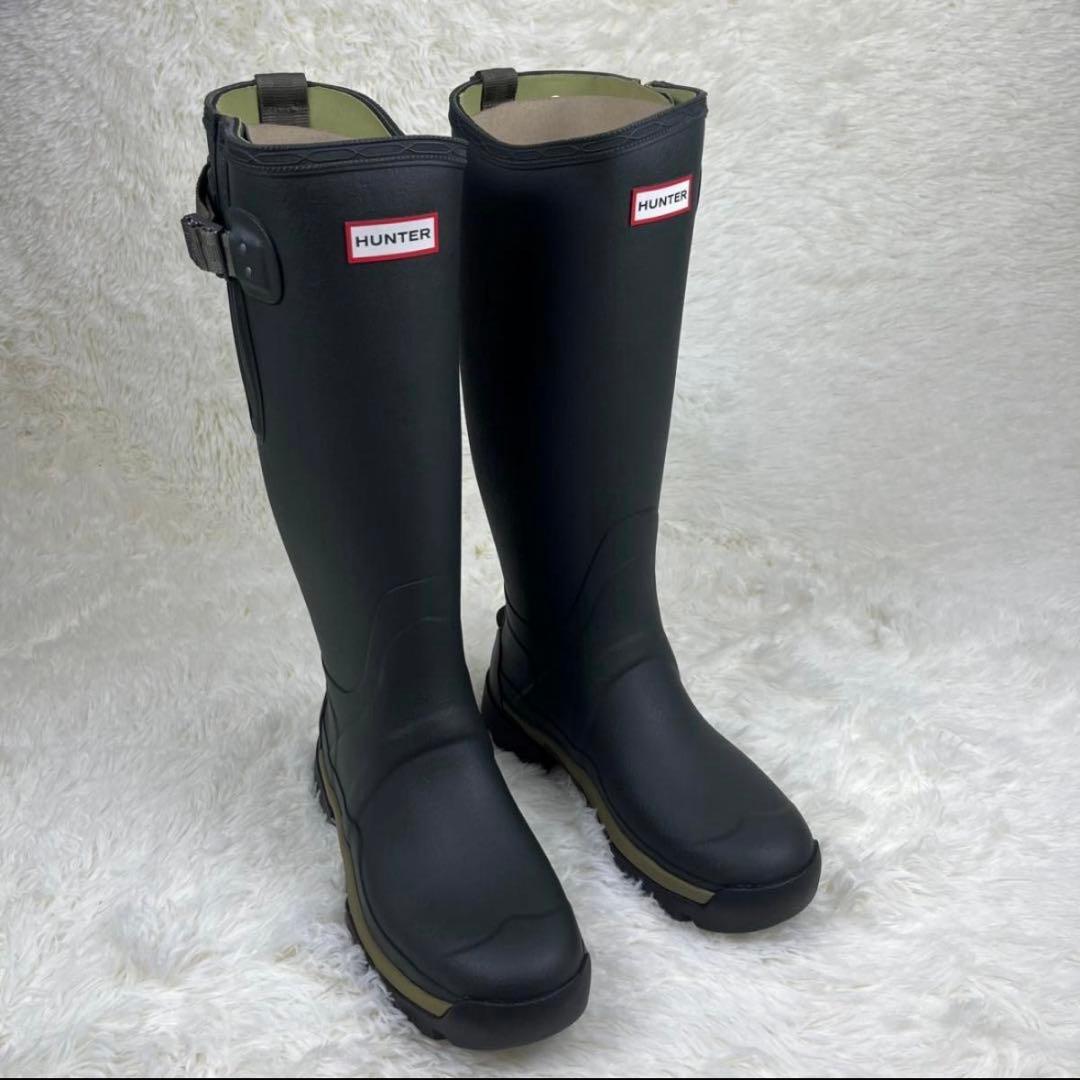 新品HUNTERレインブーツUK8ハンターバルモバル 長靴 BALMORAL