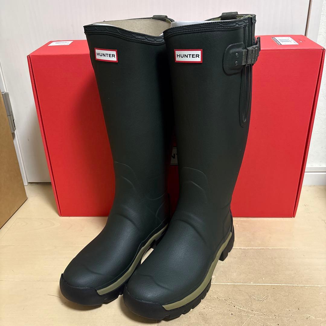 新品HUNTERレインブーツUK8ハンターバルモバル 長靴 BALMORAL