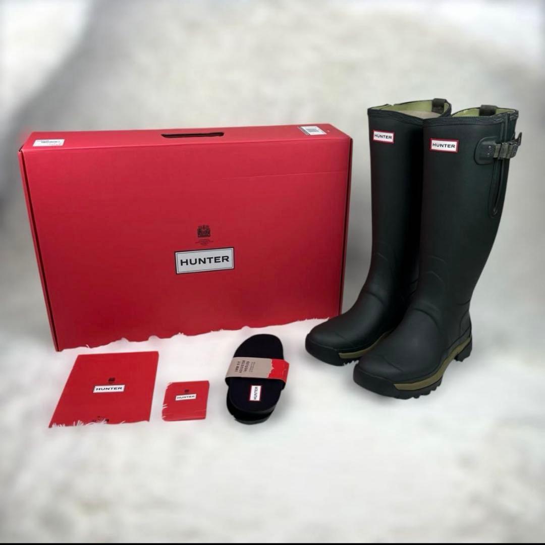 新品HUNTERレインブーツUK8ハンターバルモバル 長靴 BALMORAL
