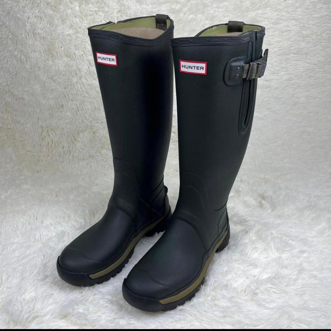 新品HUNTERレインブーツUK8ハンターバルモバル 長靴 BALMORAL