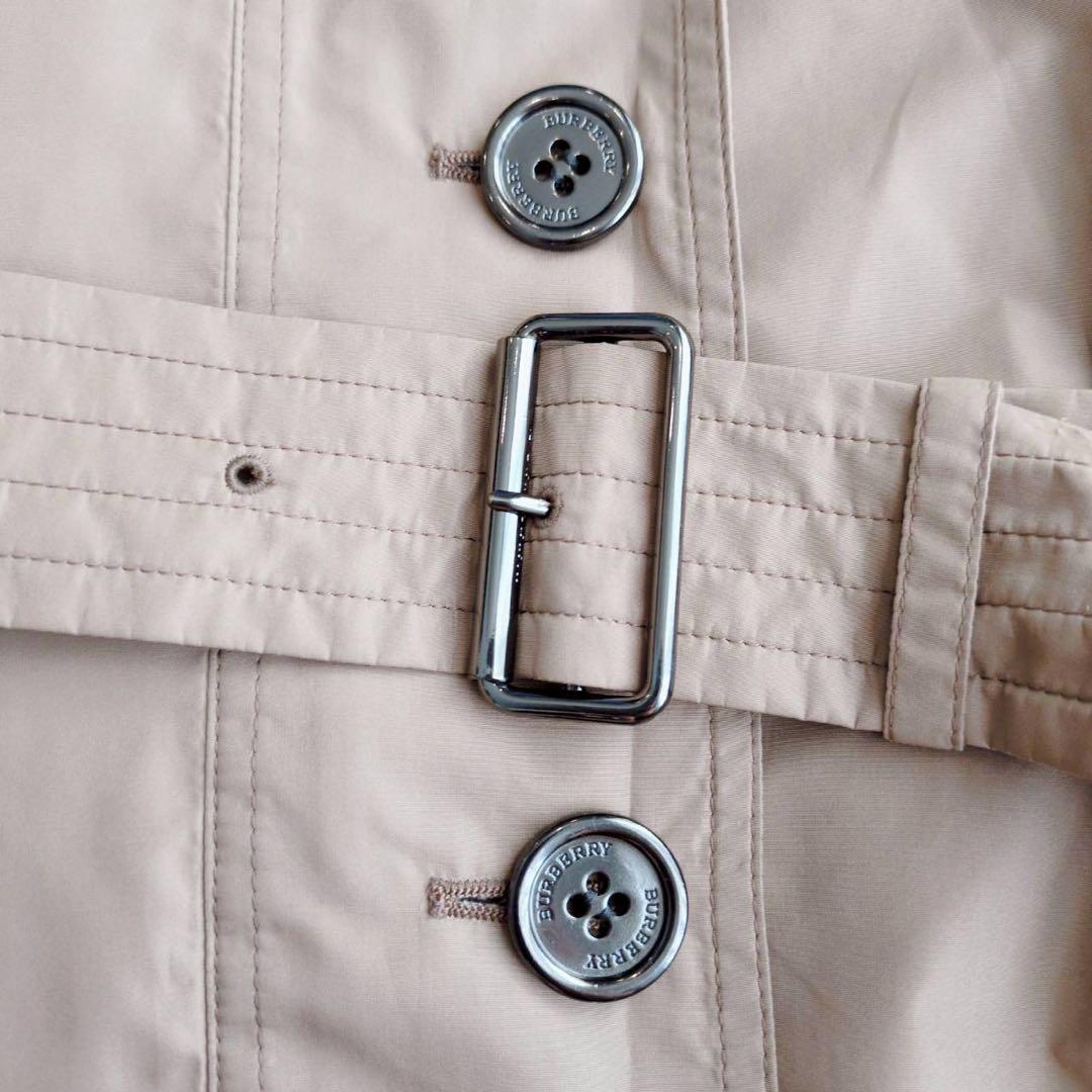 バーバリーロンドン トレンチコート フード ベルト 撥水 ノバチェック ベージュ