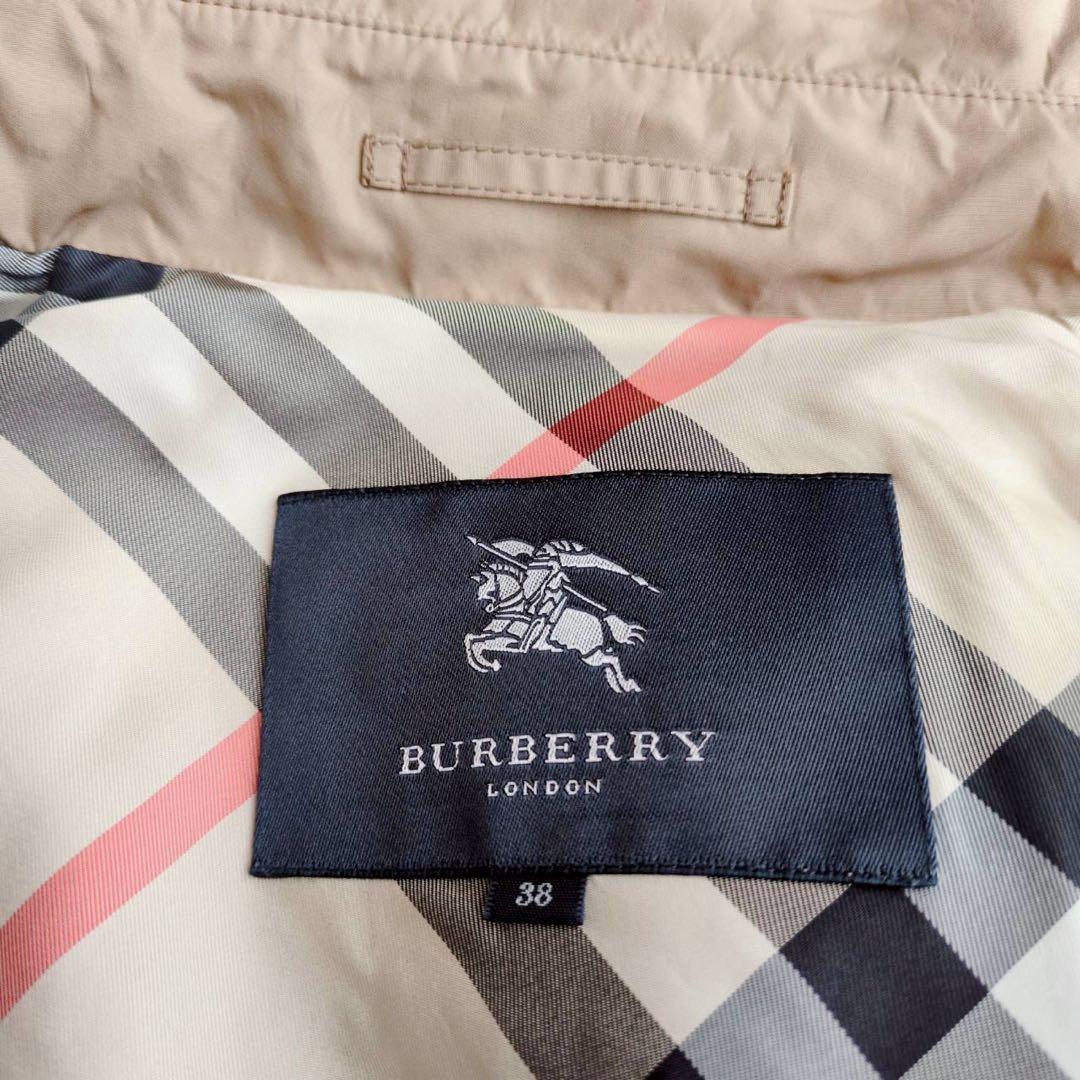 バーバリーロンドン トレンチコート フード ベルト 撥水 ノバチェック ベージュ