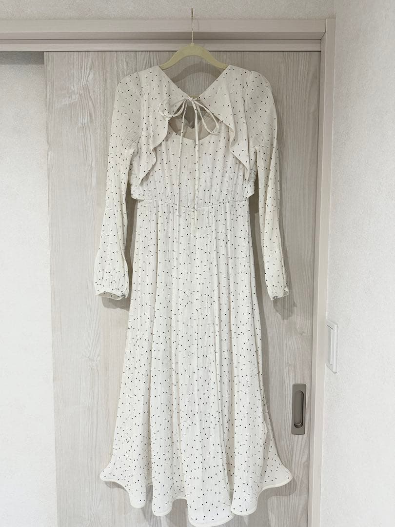 ワンピース Herlipto Moon Glow Dot Pleated Dress S