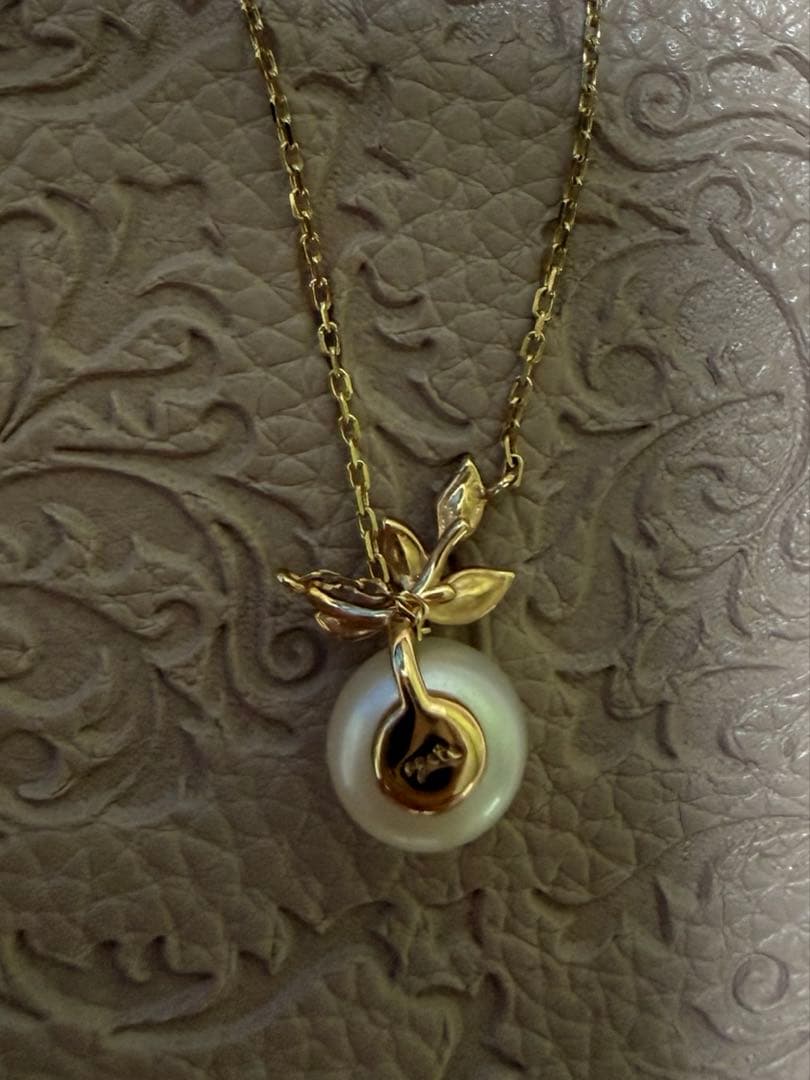 agate パールネックレス　K10 YG