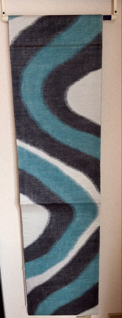 【新品】モダンなすくい織　袋帯　ブルー　絹　通年OK