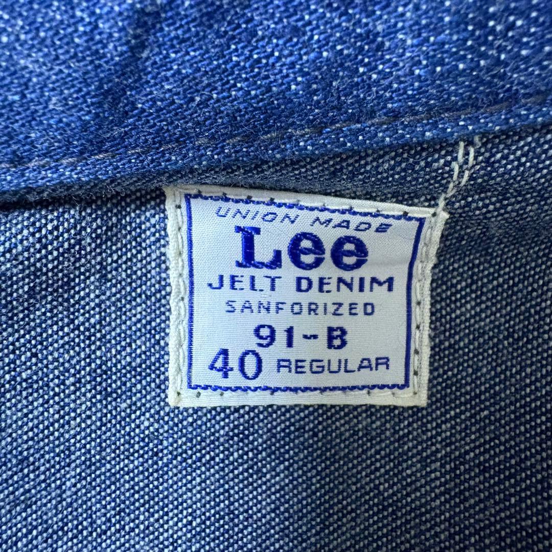 Lee 91-B デニムジャケット L 真紺 TALONジップ 猫目ボタン