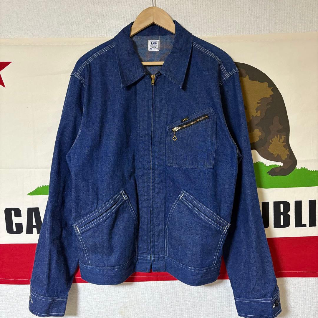 Lee 91-B デニムジャケット L 真紺 TALONジップ 猫目ボタン