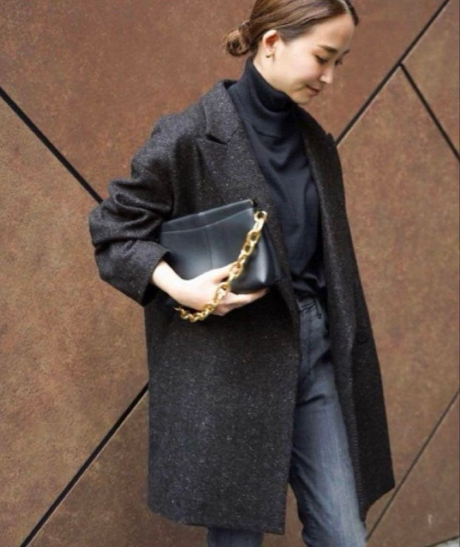 さやかさま 専用＊美品＊ドゥーズィエムクラス ネップツイードハーフコート