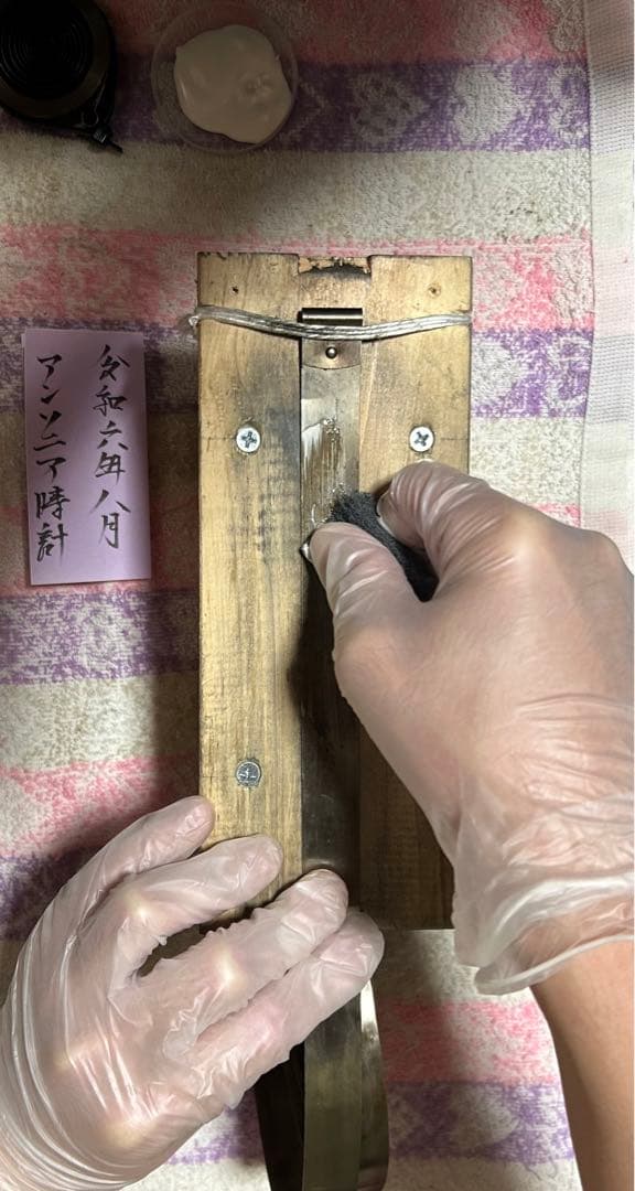 柱時計　掛時計　ゼンマイ　整備済　オーバーホール　レトロ　アンティーク　10