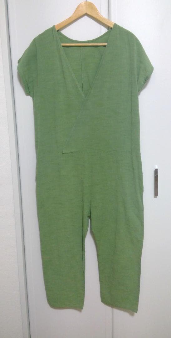 ヤンマ産業 YAMMA カシュクール オールインワン よもぎ +丈2㎝ 会津木綿