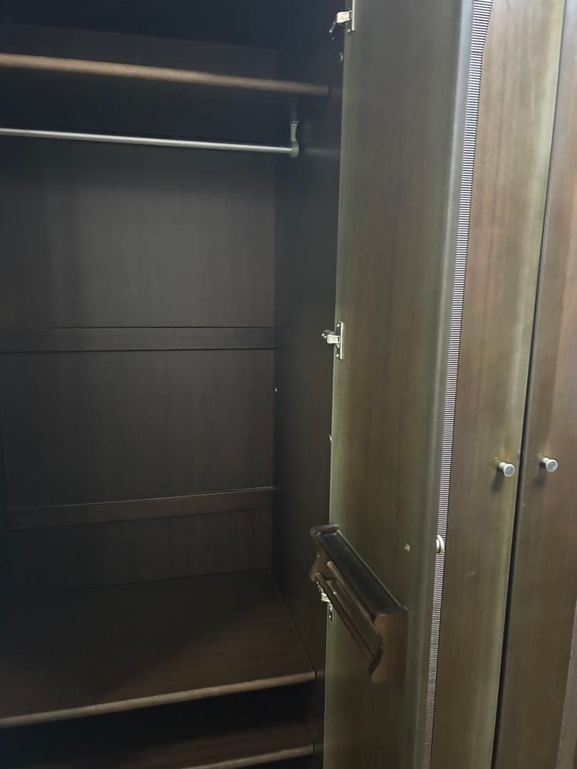 婚礼家具 ワードローブ 洋服タンス 大塚家具 両開き たのメル便 棚板高さ調節可