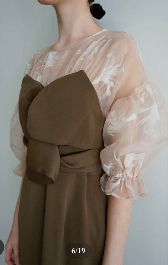 acka シアーパフドレス