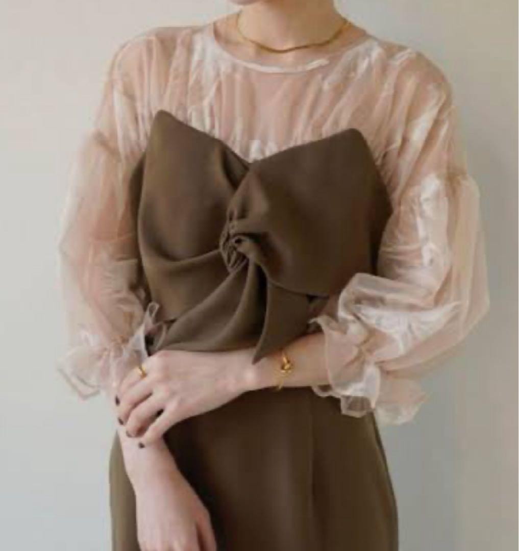 acka シアーパフドレス