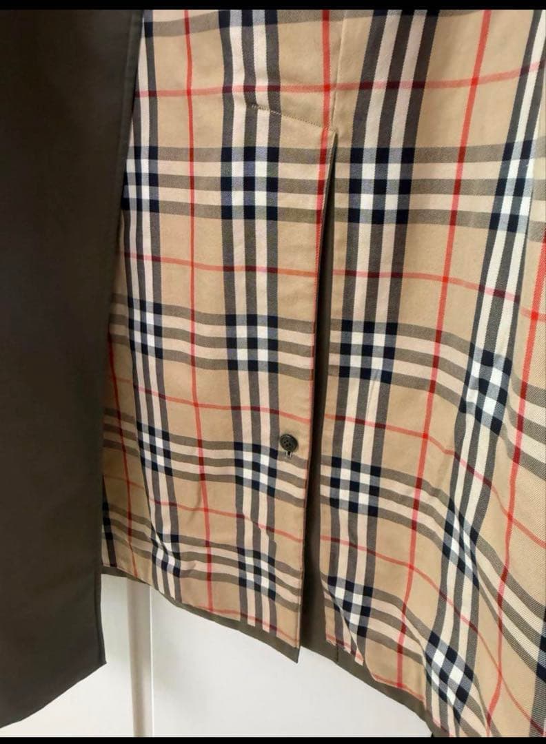 Burberry's オリーブ色 ロングトレンチコート