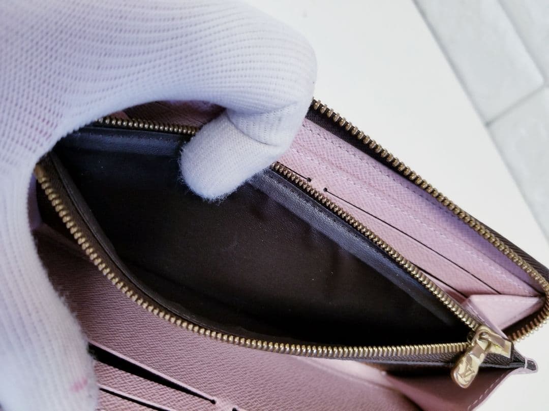 【美品】ルイヴィトン ダミエ ポルトフォイユクレマンス ラウンドファスナー