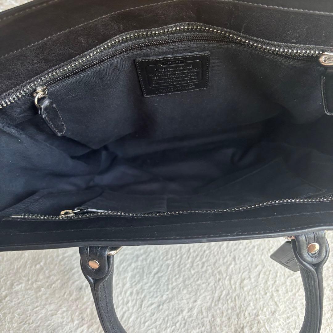 コーチ　COACH トートバック　ビジネスバック　大容量　レザー　ブラック