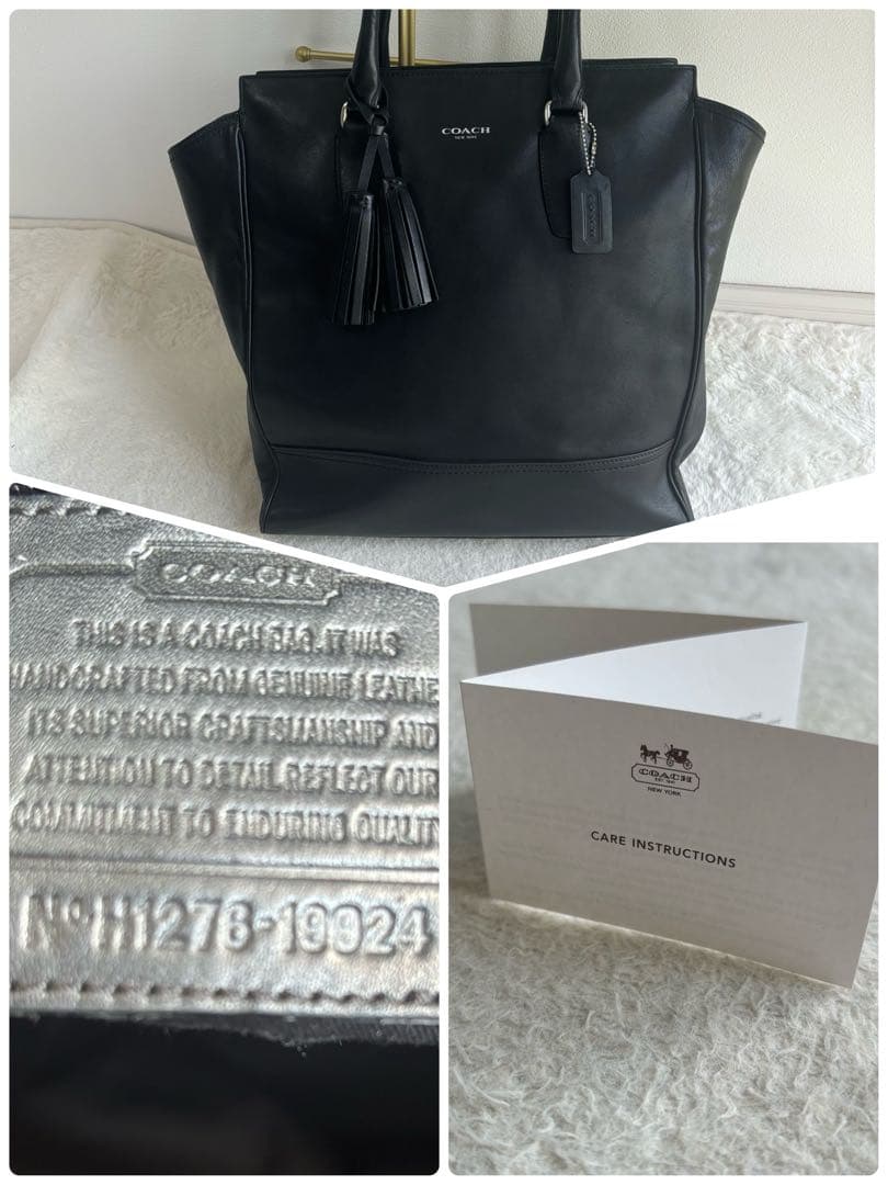 コーチ　COACH トートバック　ビジネスバック　大容量　レザー　ブラック