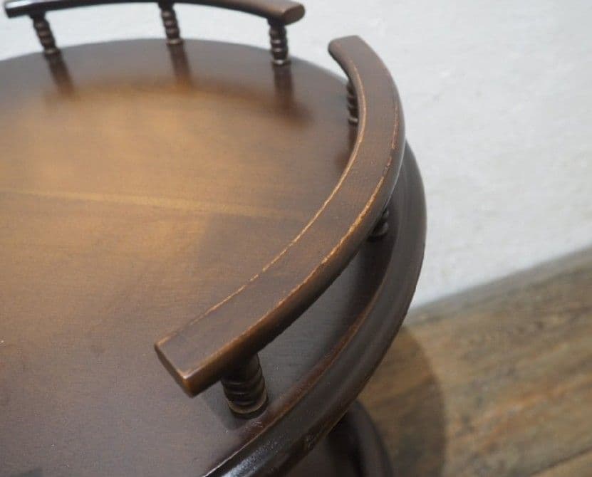 1198 レトロモダン　キャスターワゴン　飾り棚　ラック　飛騨産業　キツツキ