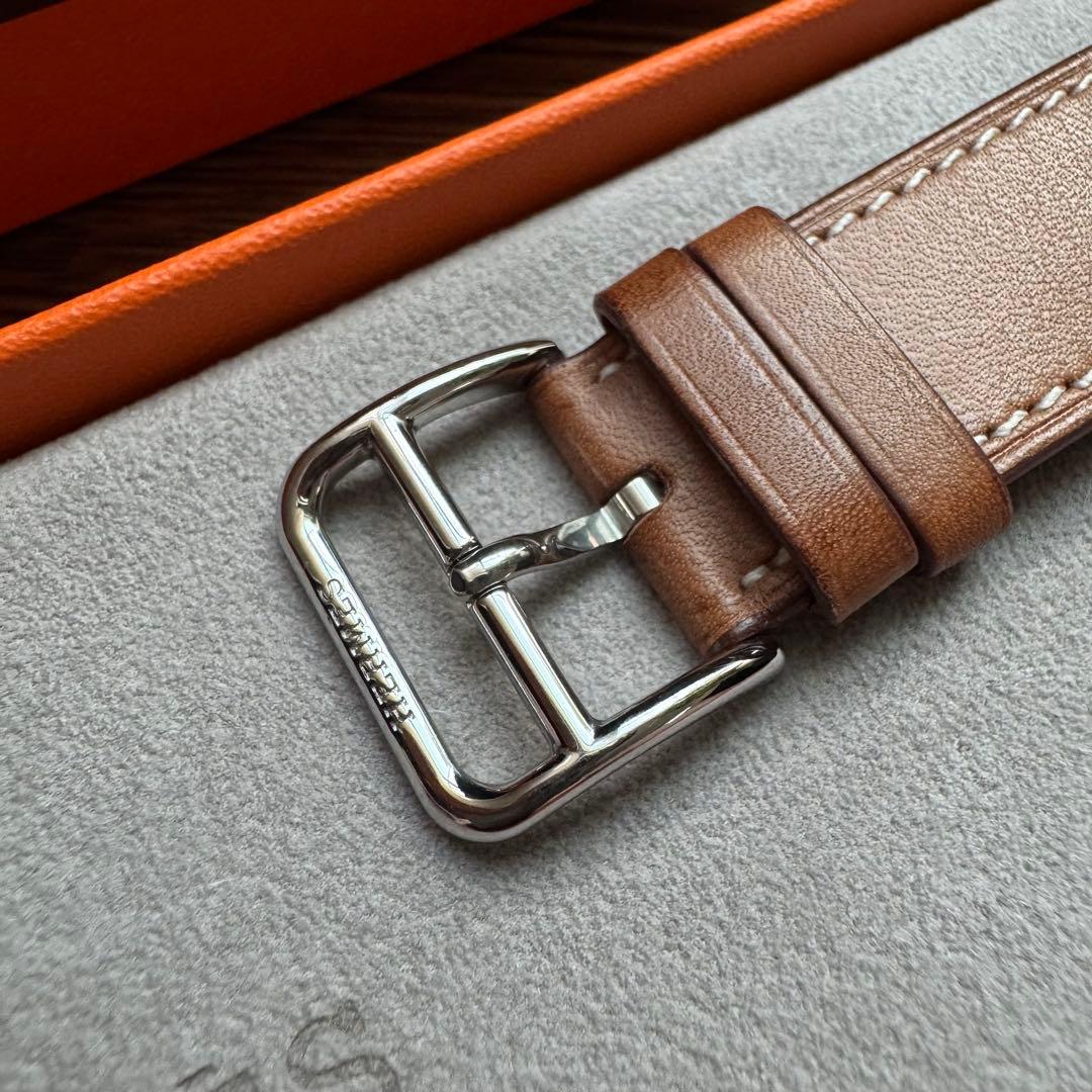 2398 Apple Watch エルメス　ブラウン　二重　ドゥブルトゥール