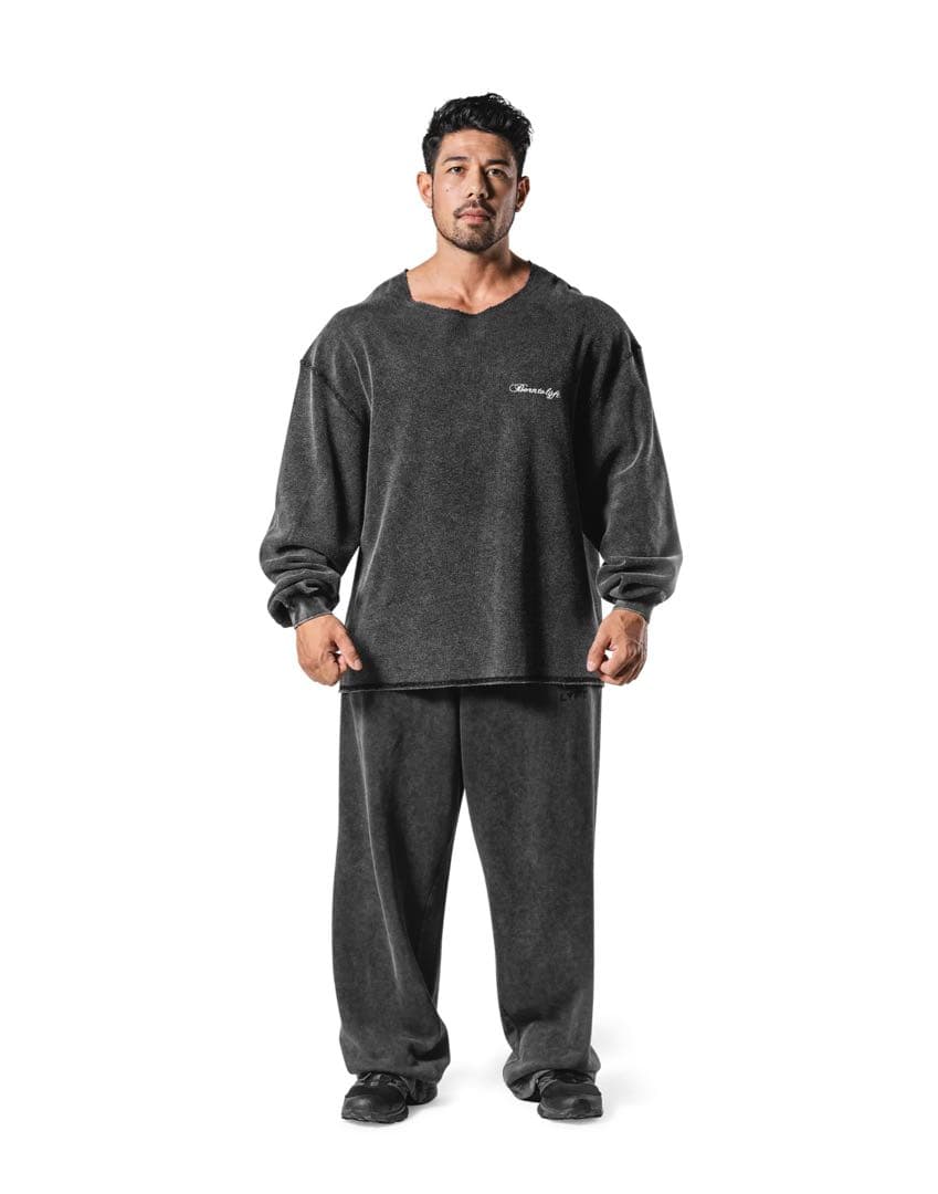 【完売品】LYFT VINTAGE ロングTシャツ サーマル生地 BLACK M