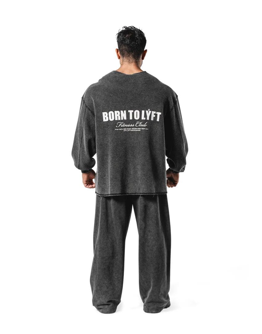 【完売品】LYFT VINTAGE ロングTシャツ サーマル生地 BLACK M