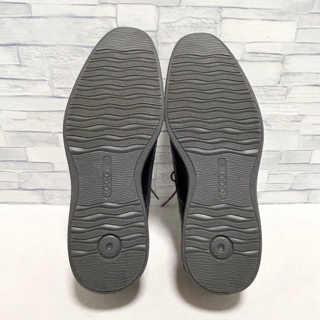 ecco エコー レザーシューズ プレーントゥ レースアップ 外羽根 【43】