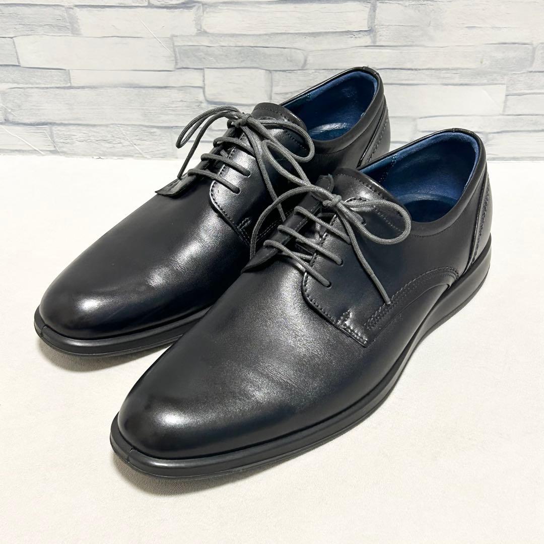 ecco エコー レザーシューズ プレーントゥ レースアップ 外羽根 【43】