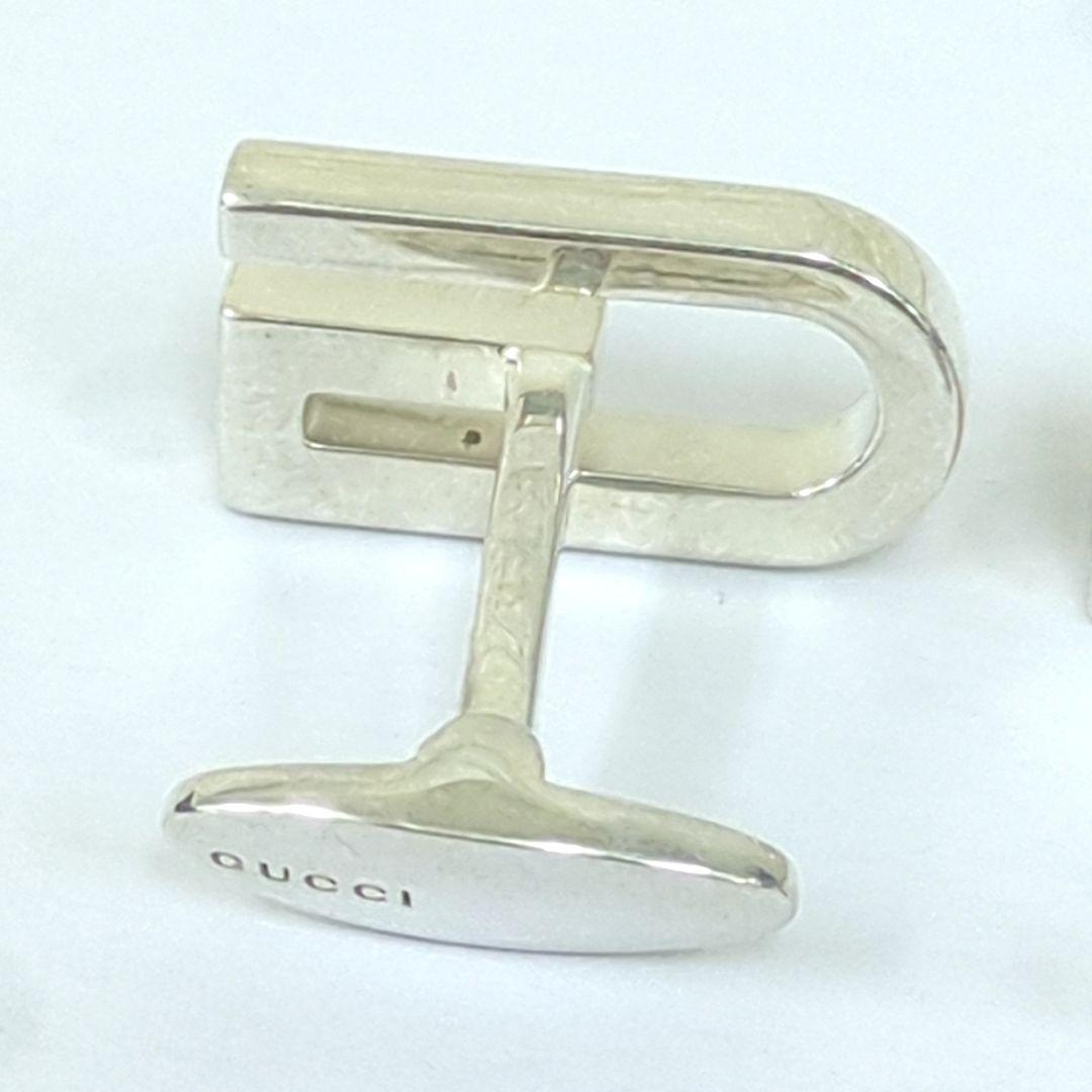 グッチ カフス シルバー カフリンクス Ｇモチーフ ロゴ SV925 イタリア製