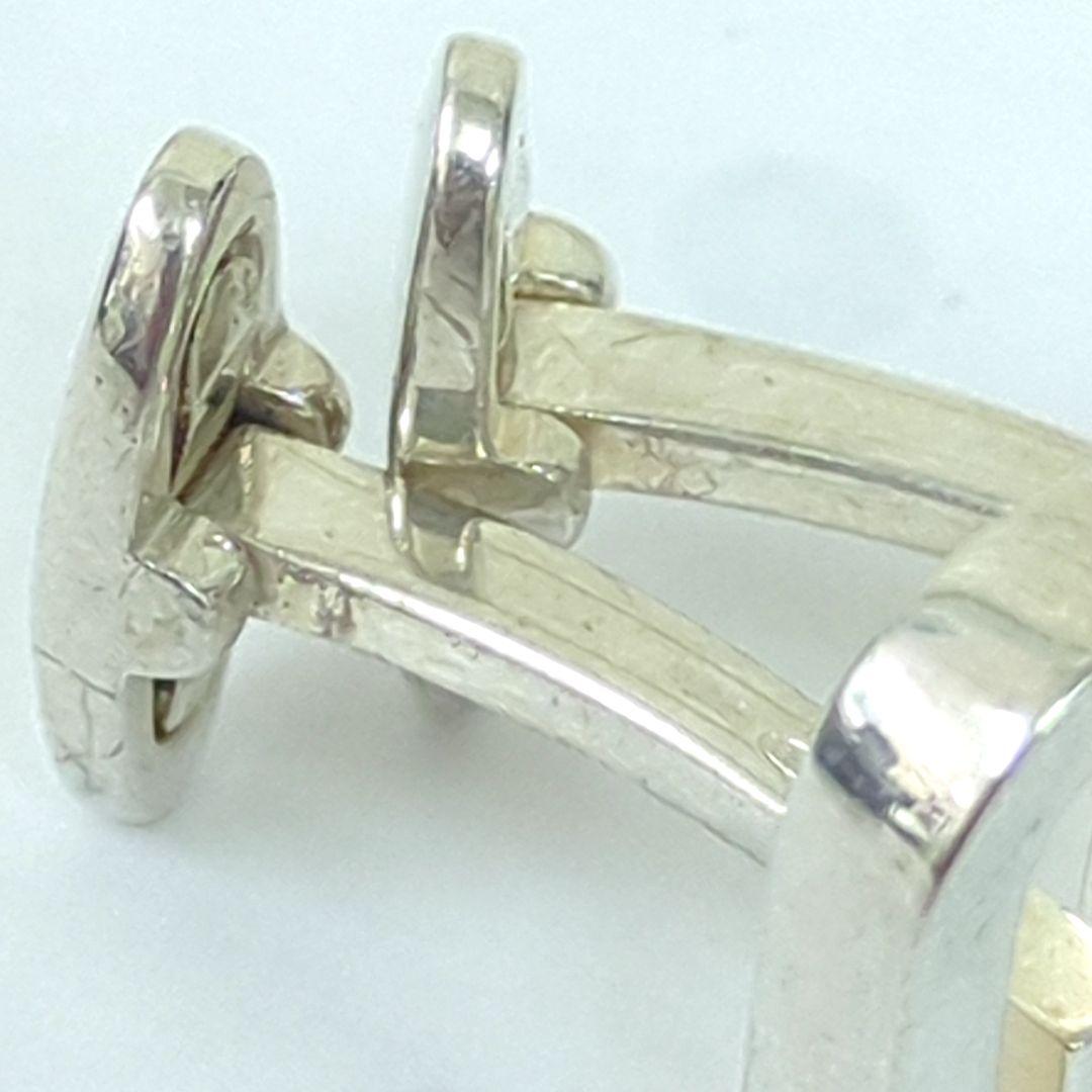 グッチ カフス シルバー カフリンクス Ｇモチーフ ロゴ SV925 イタリア製