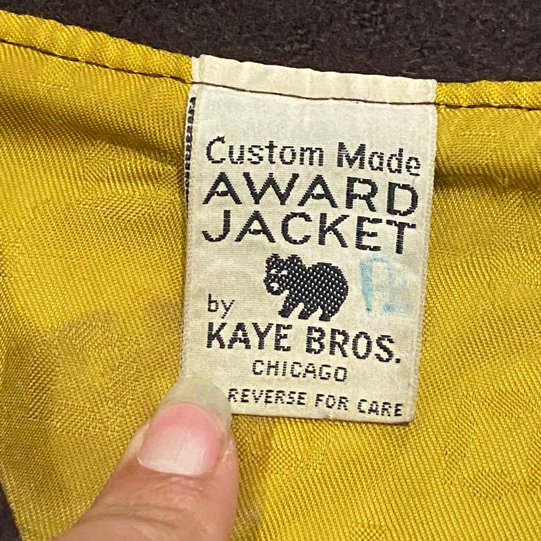 70s- KAYE BROS スタジャン　ロンスタ　チェーンステッチ