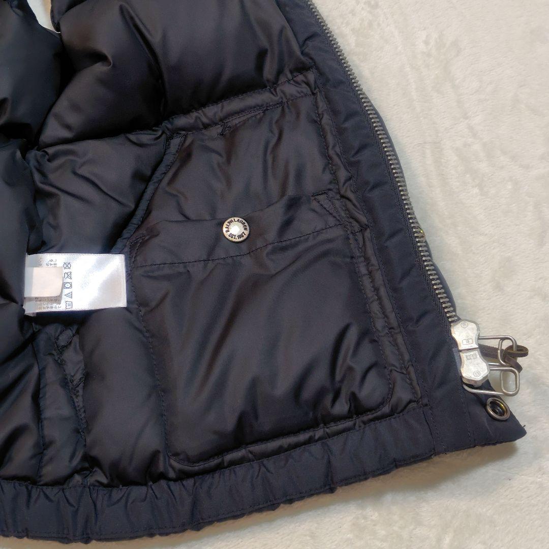 【美品】ポロラルフローレン ダウンベスト 黒 2way ポニー刺繍 人気モデル